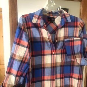 Plaid J. Crew boy button up